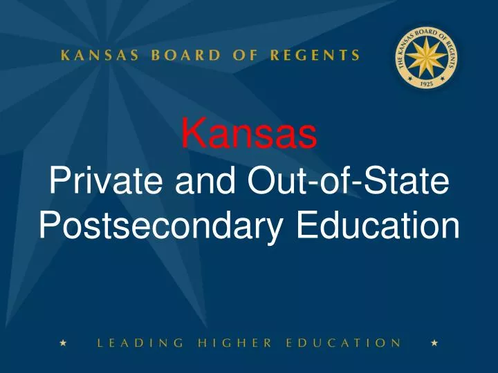 kansas private and out of state postsecondary education