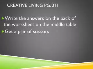 Creative Living pg. 311