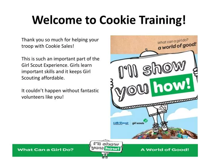 welcome to cookie training
