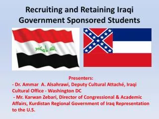 Recruiting and Retaining Iraqi Government Sponsored Students