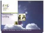 Responsible Lending - slide 1
