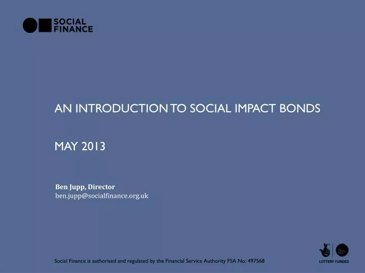an introduction to social impact bonds