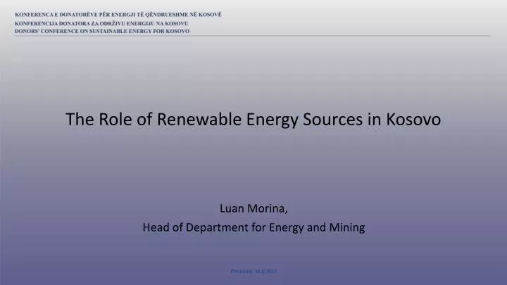 luan morina head of department for energy and mining