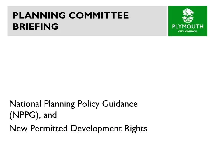 planning committee briefing