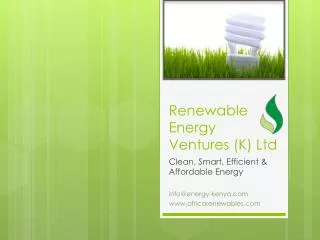 Renewable Energy Ventures (K) Ltd