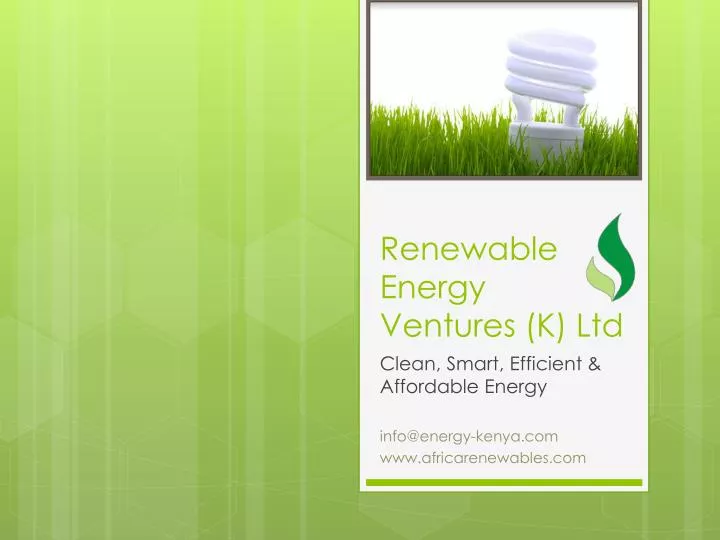 renewable energy ventures k ltd