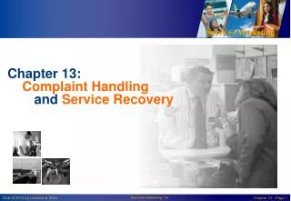 Chapter 13: Complaint Handling and Service Recovery