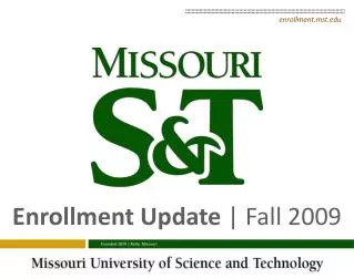 Enrollment Update | Fall 2009