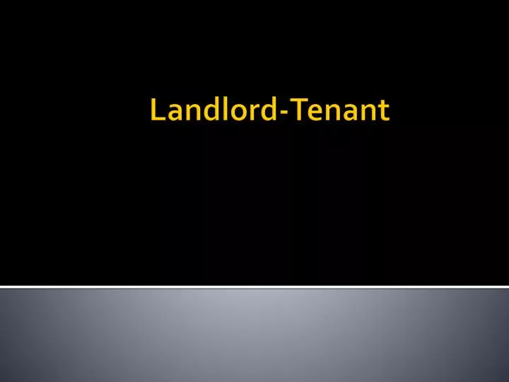 landlord tenant