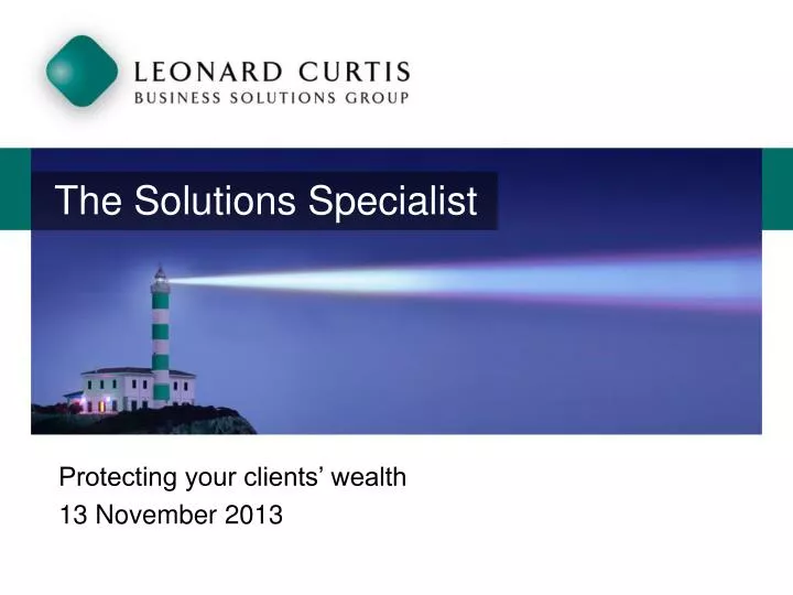 the solutions specialist