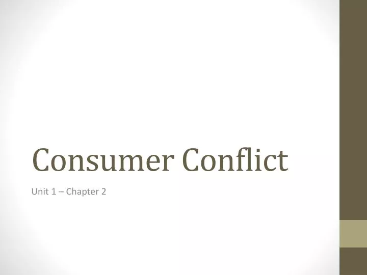 consumer conflict
