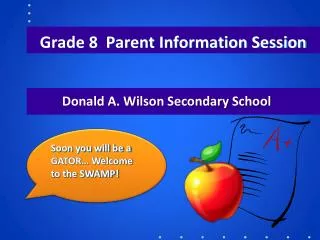 Grade 8 Parent Information Session