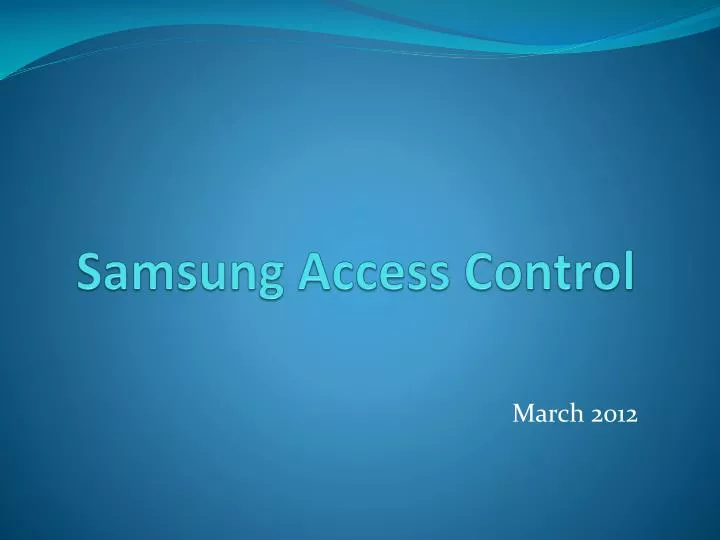 samsung access control