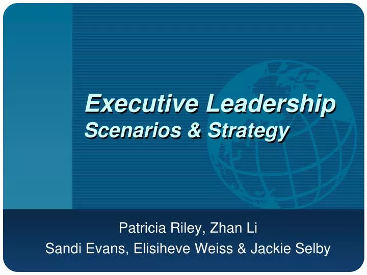 executive leadership scenarios strategy