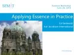Applying Essence in Practice - slide 1