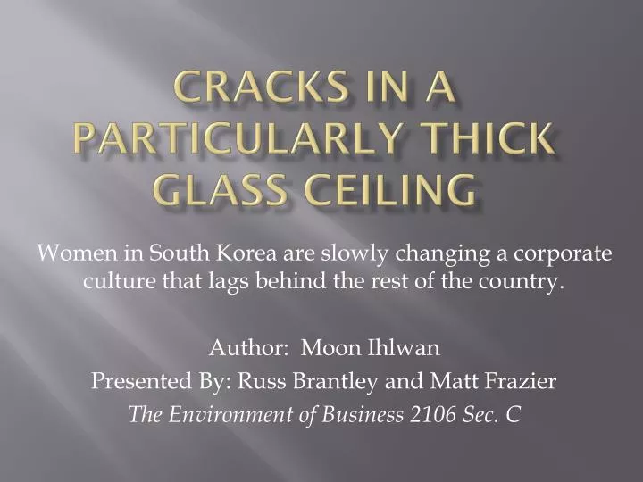 cracks in a particularly thick glass ceiling