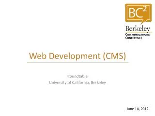 Web Development (CMS)