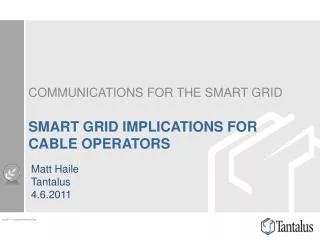 Smart Grid implications for cable operators