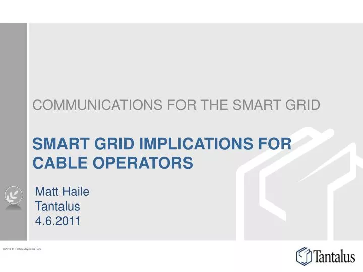 smart grid implications for cable operators