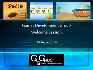 Games Development Group Welcome Session