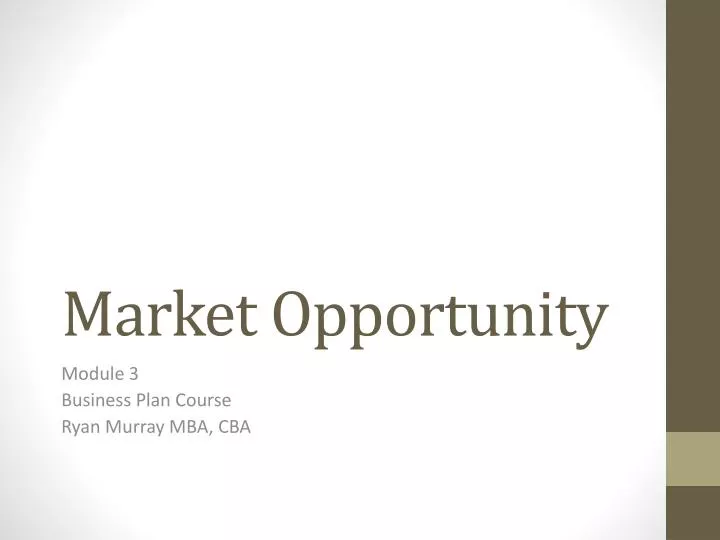 market opportunity