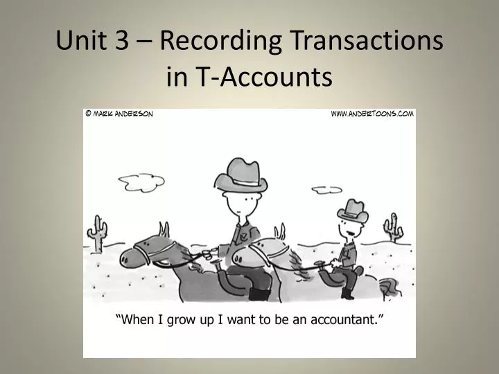unit 3 recording transactions in t accounts