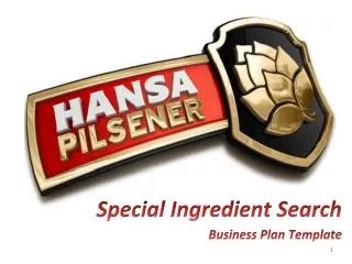 Special Ingredient Search Business Plan Template