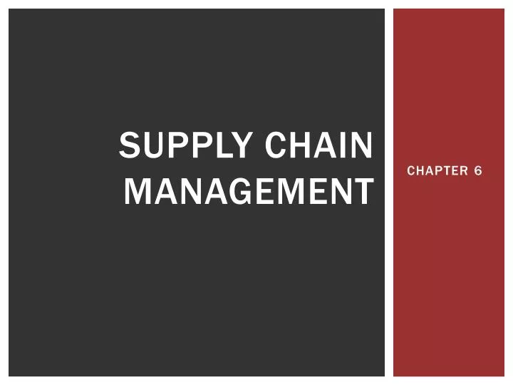 supply chain management