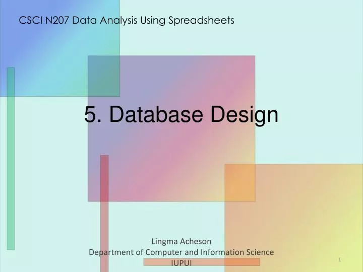 5 database design