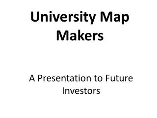 University Map Makers