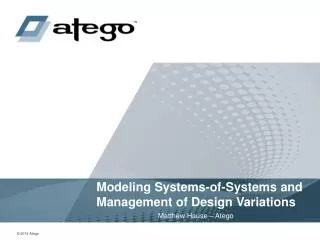 Modeling Systems-of-Systems and Management of Design Variations