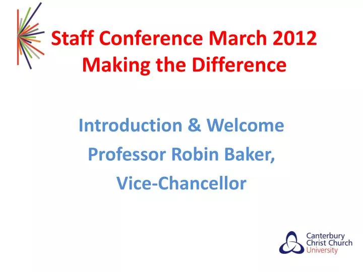 staff conference march 2012 making the difference