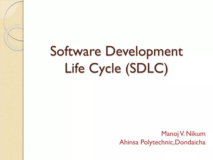software development life cycle sdlc