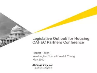 Legislative Outlook for Housing CAHEC Partners Conference