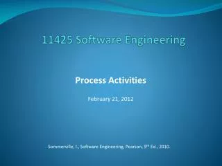 11425 Software Engineering