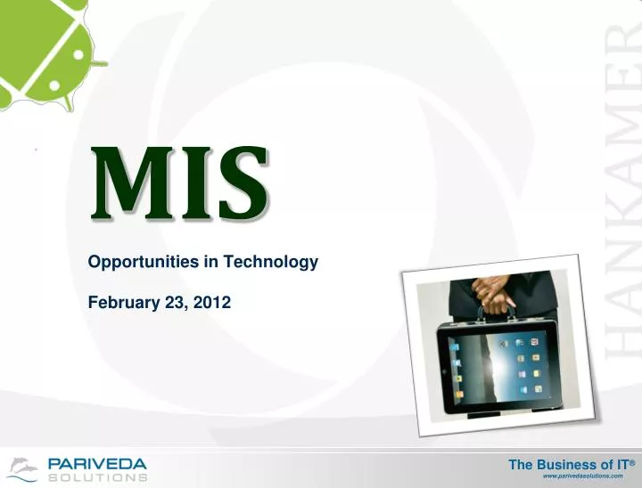 opportunities in technology february 23 2012