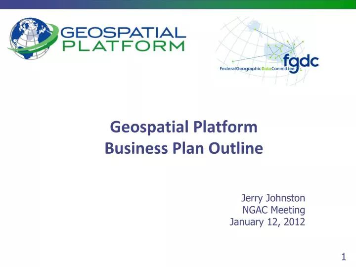 geospatial platform business plan outline