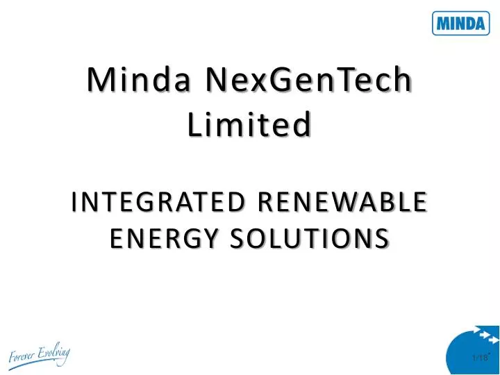 minda nexgentech limited integrated renewable energy solutions
