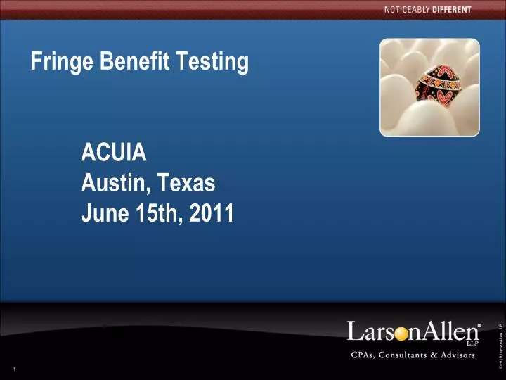 fringe benefit testing acuia austin texas june 15th 2011