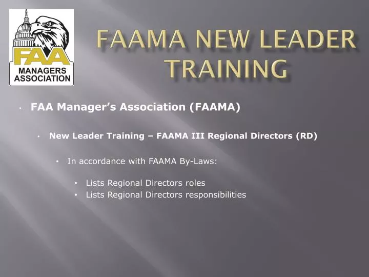 faama new leader training