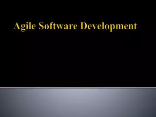 A gile Software Development