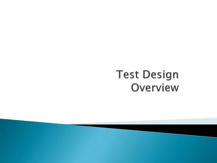 test design overview