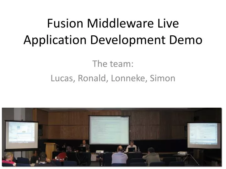 fusion middleware live application development demo