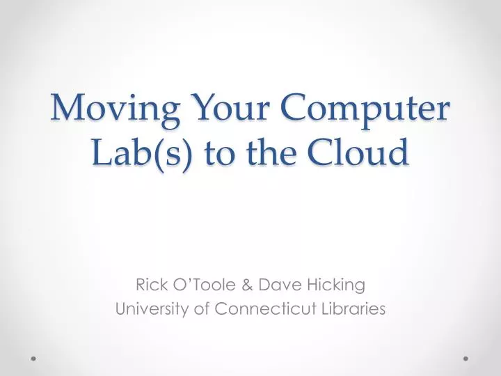 moving your computer lab s to the cloud