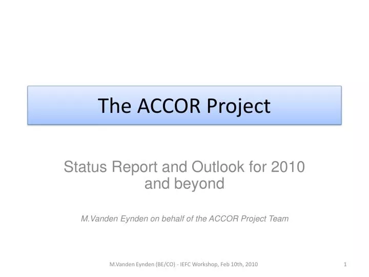 the accor project