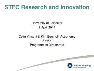 STFC Research and Innovation