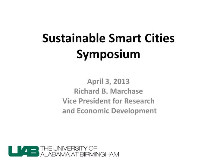 sustainable smart cities symposium