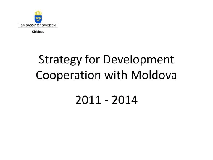 strategy for development cooperation with moldova