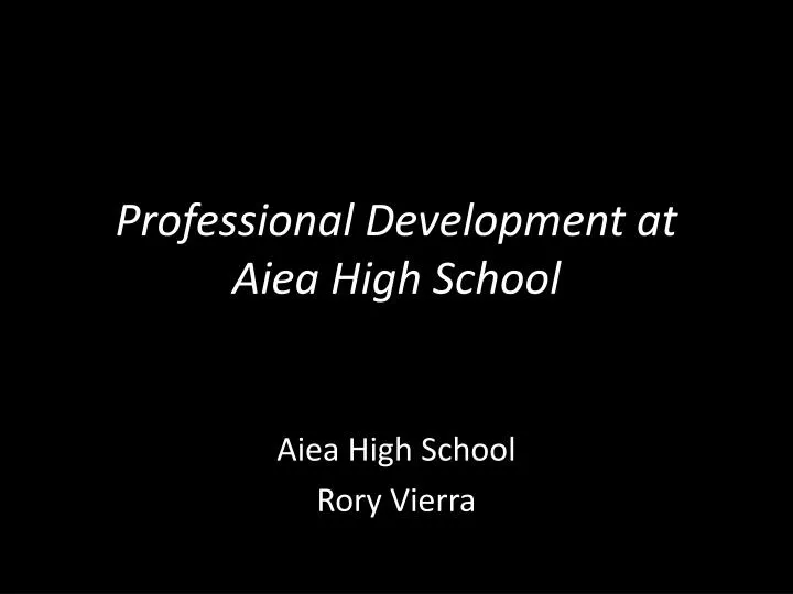 professional development at aiea high school
