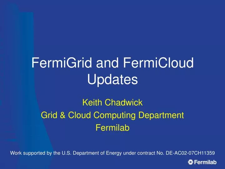 fermigrid and fermicloud updates